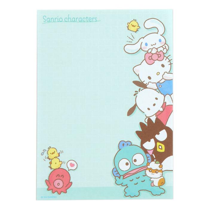 Blue Hello Kitty Sanrio Characters Memo Pad & Sticker Set | CA_HK25961