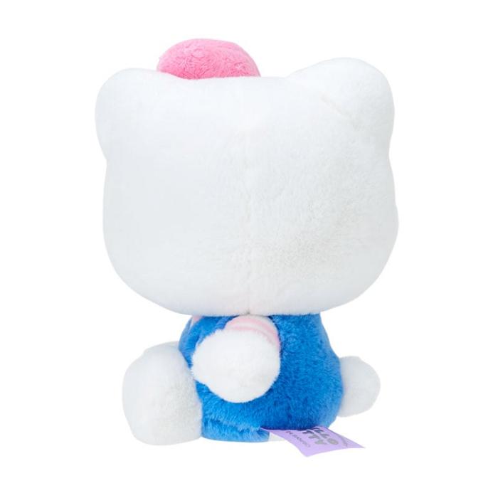 Blue / Pink Hello Kitty Hello Kitty 50th Anniv. Plush Mascot (Light Blue Overalls) | CA_HK50139