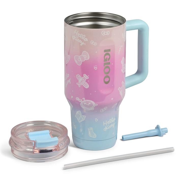 Blue / Pink Hello Kitty Hello Kitty x Igloo 50th Anniversary 32oz Flip ‘n’ Sip Travel Mug | CA_HK61055