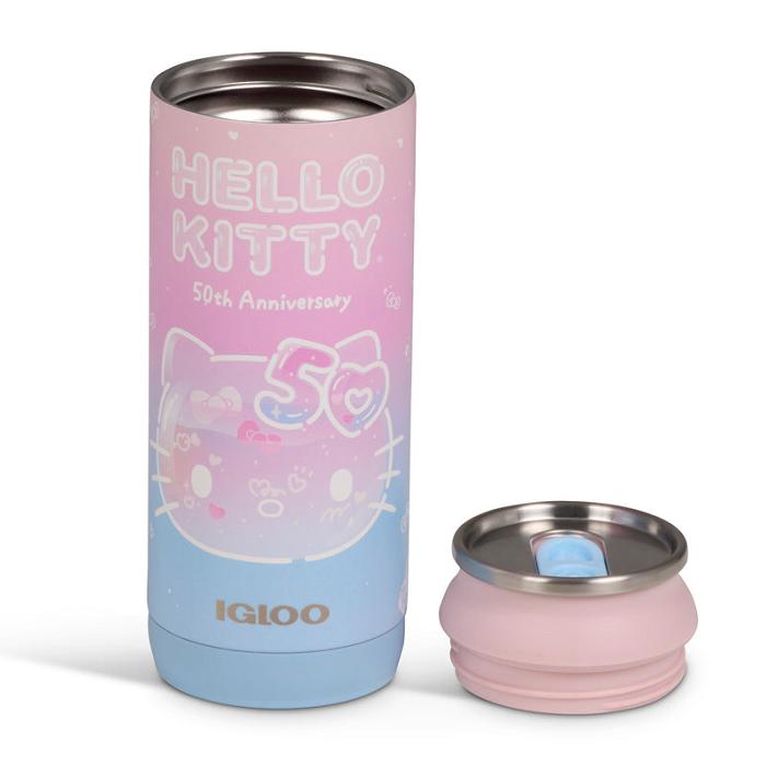 Blue / Pink Hello Kitty Hello Kitty x Igloo 50th Anniversary 16oz Stainless Steel Can | CA_HK60322