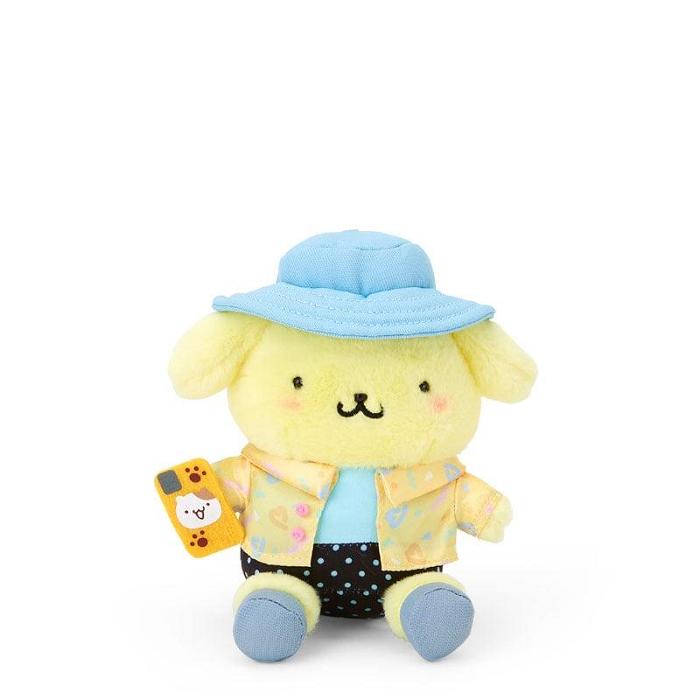 Blue / Yellow Hello Kitty Pompompurin Plush Mascot Keychain (Day at the Funfair Series) | CA_HK29593