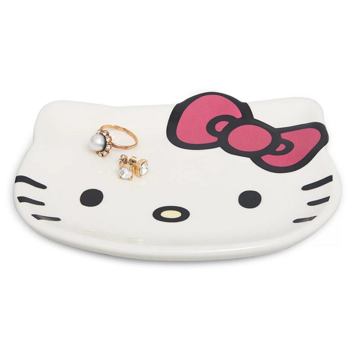 Cream Hello Kitty Hello Kitty Ceramic Jewelry Tray | CA_HK34869