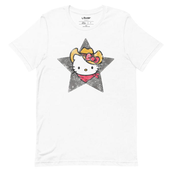 Cream Hello Kitty Hello Kitty Cowboy Hat Tee | CA_HK62300