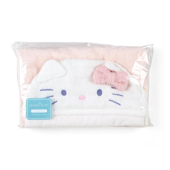 Cream Hello Kitty Sanrio Baby Hello Kitty Hooded Bath Wrap | CA_HK93328