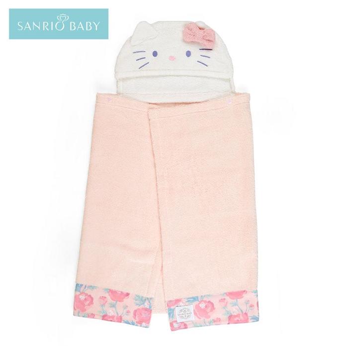 Cream Hello Kitty Sanrio Baby Hello Kitty Hooded Bath Wrap | CA_HK93328