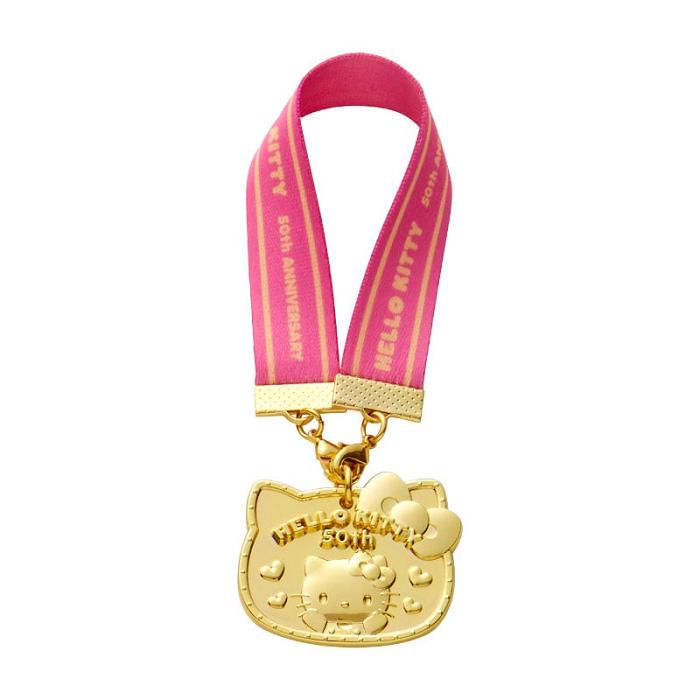 Gold Hello Kitty Hello Kitty 50th Anniv. Blind Box Mini-Medal Charm | CA_HK29559