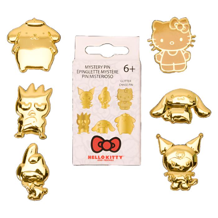 Gold Hello Kitty Hello Kitty and Friends x Loungefly 50th Anniv. Gold Blind Box Pin | CA_HK86641