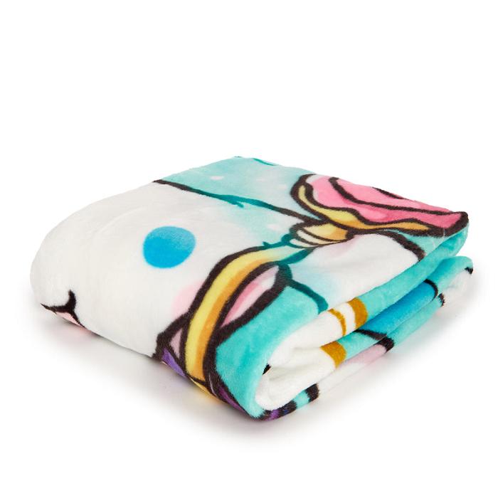 Green Hello Kitty Cinnamoroll Magic Wand Throw Blanket | CA_HK87533