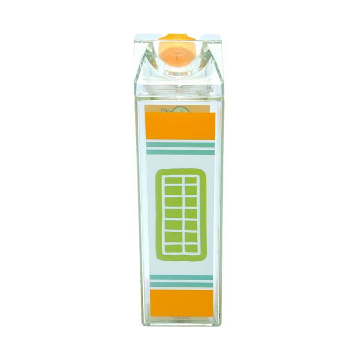 Green Hello Kitty Cinnamoroll Milk Carton Water Bottle (Orange & Kiwi) | CA_HK27982