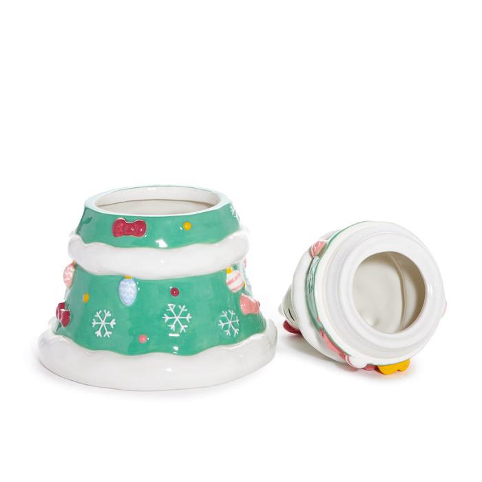 Green Hello Kitty Hello Kitty Ceramic Holiday Tree Cookie Jar | CA_HK28382