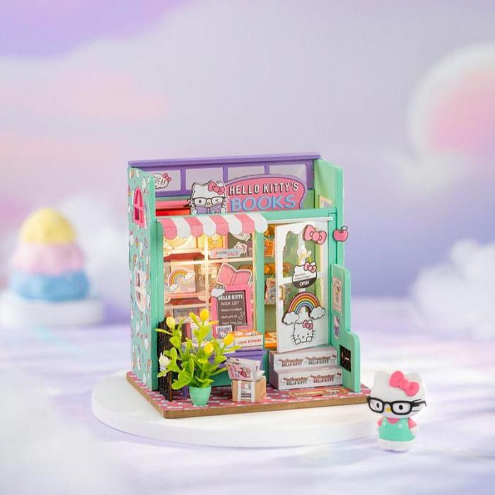 Green Hello Kitty Hello Kitty DIY Miniature Bookstore | CA_HK17442