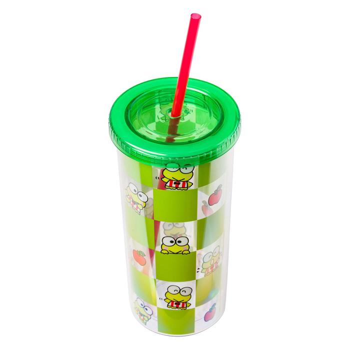 Green Hello Kitty Keroppi 20oz Apples Travel Tumbler | CA_HK52769