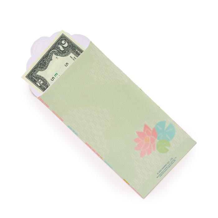 Green Hello Kitty Keroppi 8-pc Vertical Enclosure Envelopes (Hot Stamp) | CA_HK31525