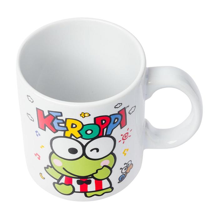 Green Hello Kitty Keroppi All-Over Print Ceramic Mug (Winking) | CA_HK13997