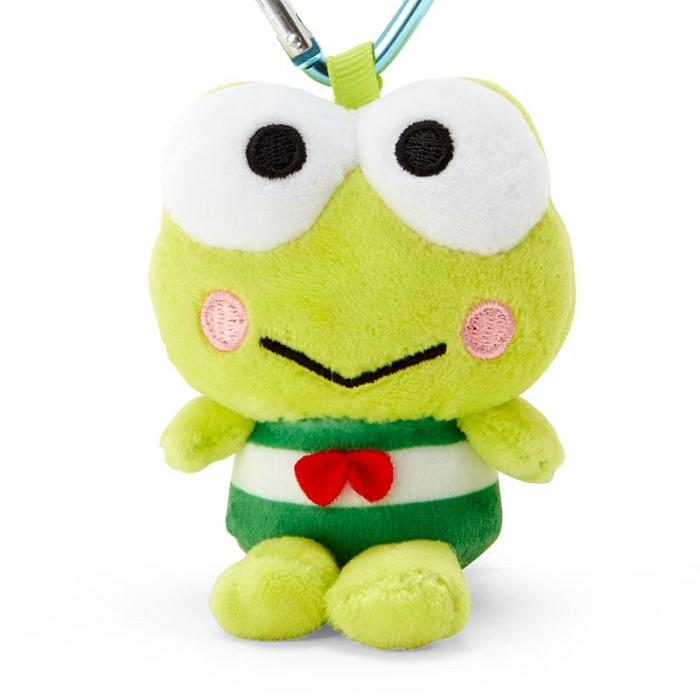 Green Hello Kitty Keroppi Plush Mascot All My Heart Keychain | CA_HK81537