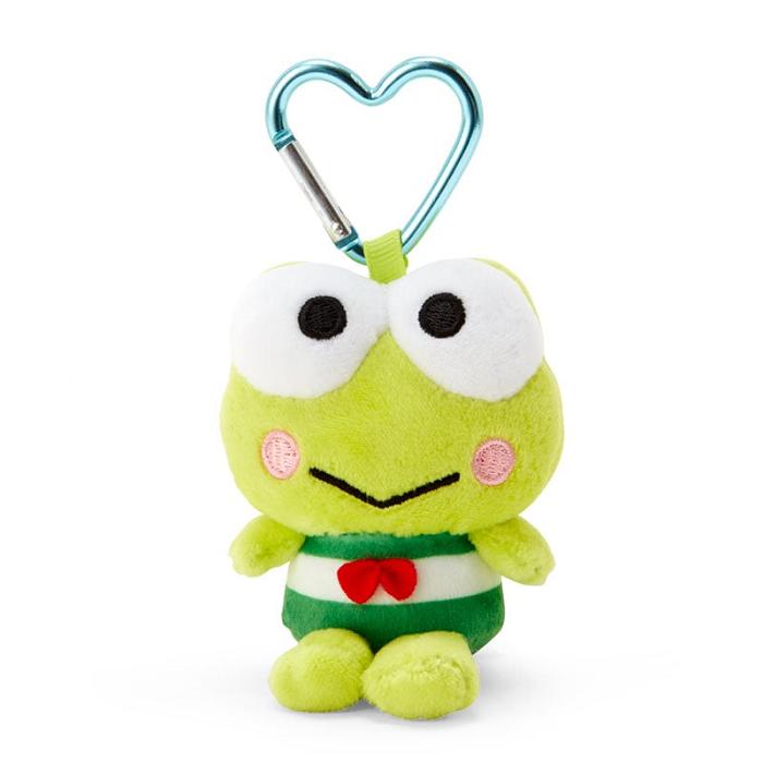 Green Hello Kitty Keroppi Plush Mascot All My Heart Keychain | CA_HK81537