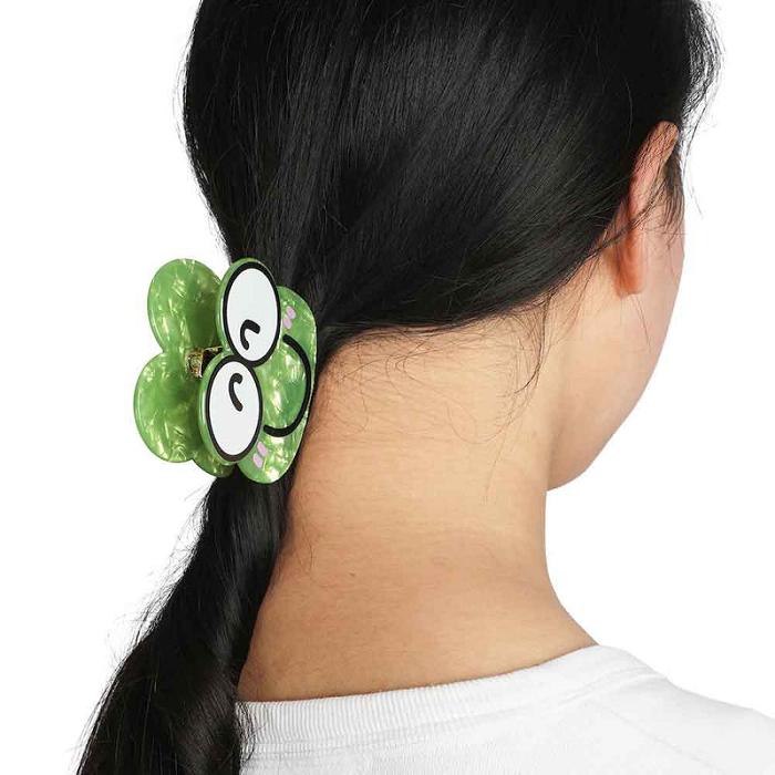 Green Hello Kitty Keroppi Smile Hair Clip | CA_HK48034