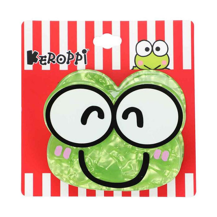 Green Hello Kitty Keroppi Smile Hair Clip | CA_HK48034