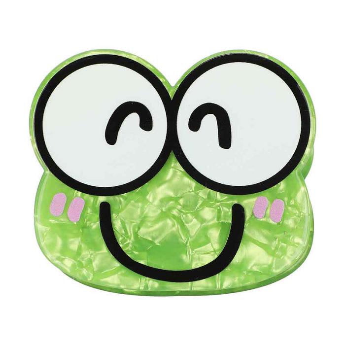 Green Hello Kitty Keroppi Smile Hair Clip | CA_HK48034