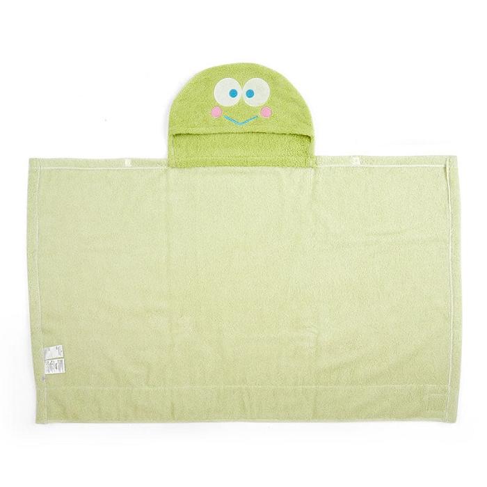 Green Hello Kitty Sanrio Baby Keroppi Hooded Bath Wrap | CA_HK75187