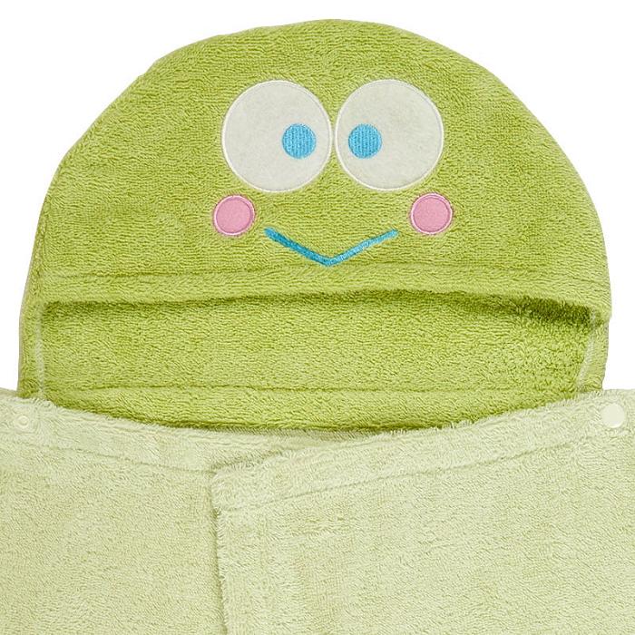 Green Hello Kitty Sanrio Baby Keroppi Hooded Bath Wrap | CA_HK75187