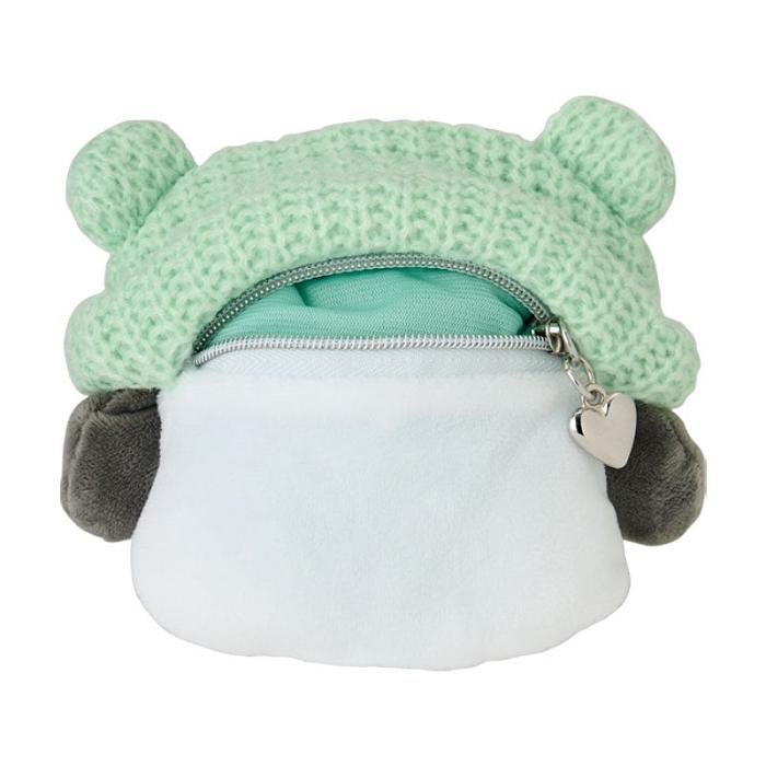 Green / White Hello Kitty Pochacco Cozy Cap Mascot Clip Pouch | CA_HK92459