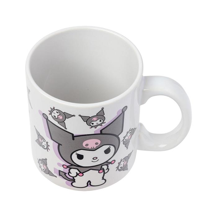 Grey Hello Kitty Kuromi All-Over Print Ceramic Mug (Poses) | CA_HK41472