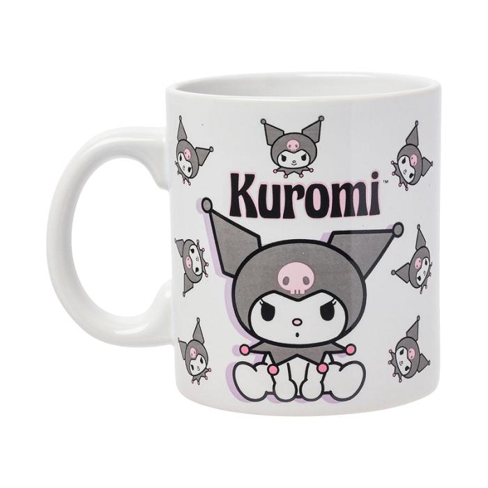 Grey Hello Kitty Kuromi All-Over Print Ceramic Mug (Poses) | CA_HK41472