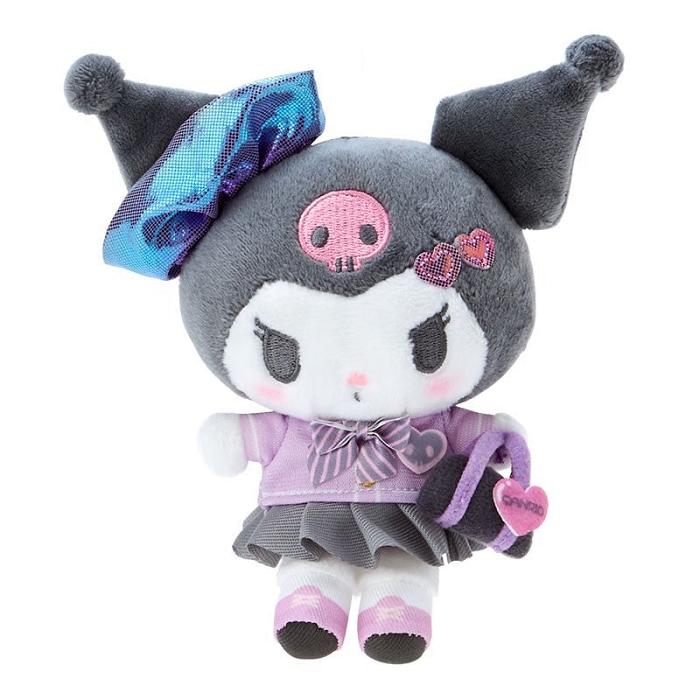 Grey Hello Kitty Kuromi Plush Mascot Keychain (Sanrio Academy Series) | CA_HK36499