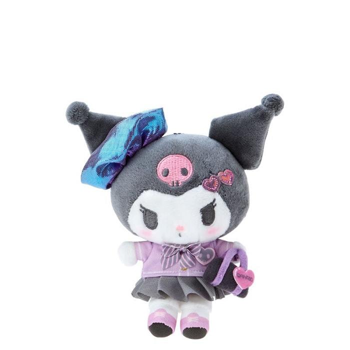 Grey Hello Kitty Kuromi Plush Mascot Keychain (Sanrio Academy Series) | CA_HK36499