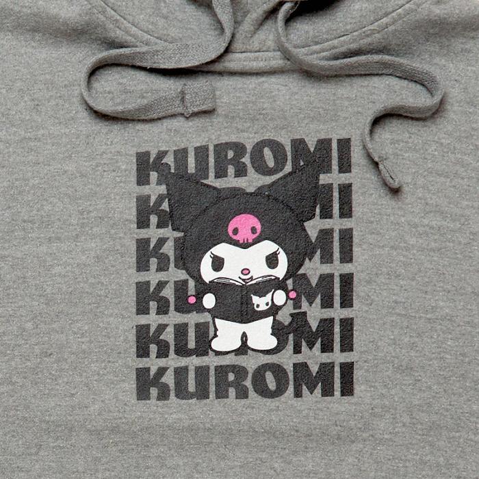 Grey Hello Kitty Kuromi Watashi Wa Unisex Hoodie | CA_HK44515