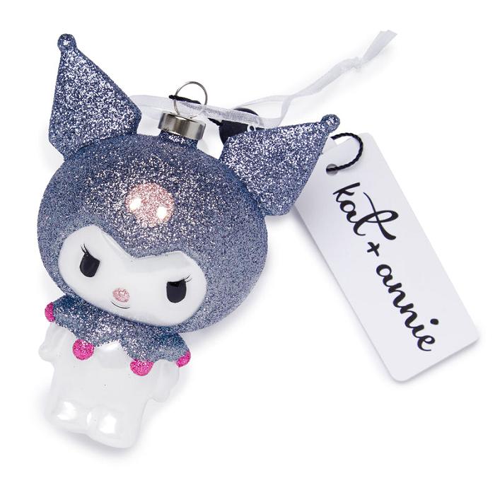 Grey Hello Kitty Kuromi x Kat + Annie Glass Ornament | CA_HK93689