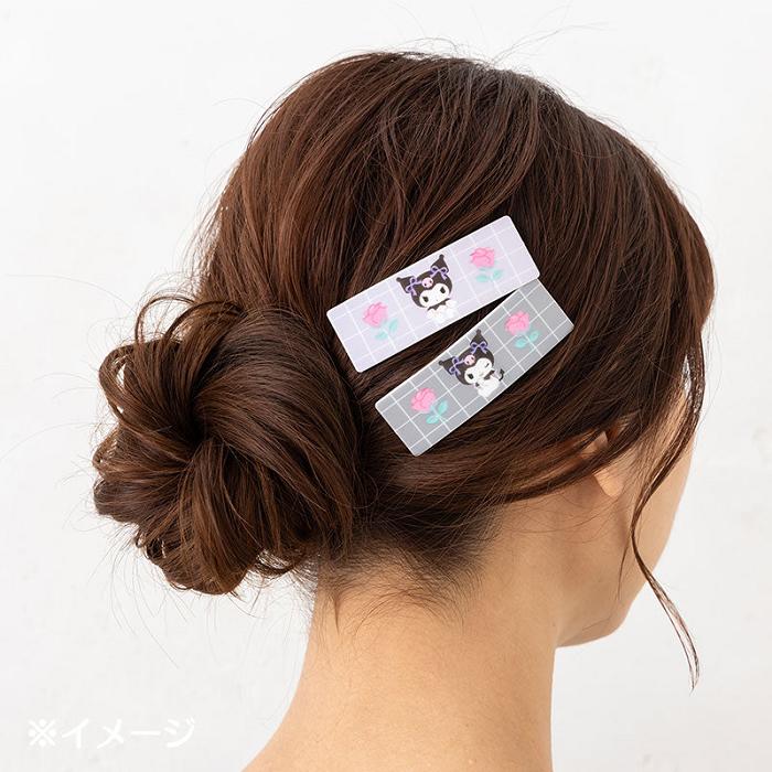 Grey / Pink Hello Kitty Hello Kitty 2-Piece Hair Clip Set | CA_HK85787