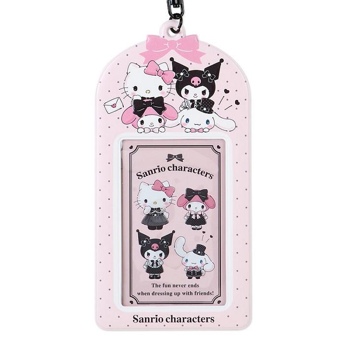 Grey / Pink Hello Kitty Sanrio Characters ID Badge Holder & Sticker Set (Pretty Party Series) | CA_HK56694