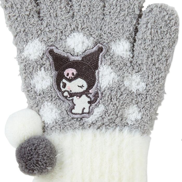 Grey / White Hello Kitty Kuromi Kids Cozy Gloves | CA_HK80302