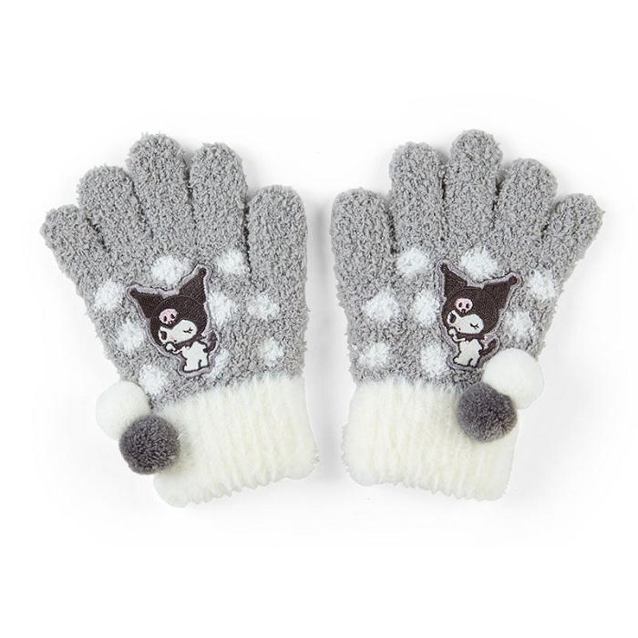 Grey / White Hello Kitty Kuromi Kids Cozy Gloves | CA_HK80302