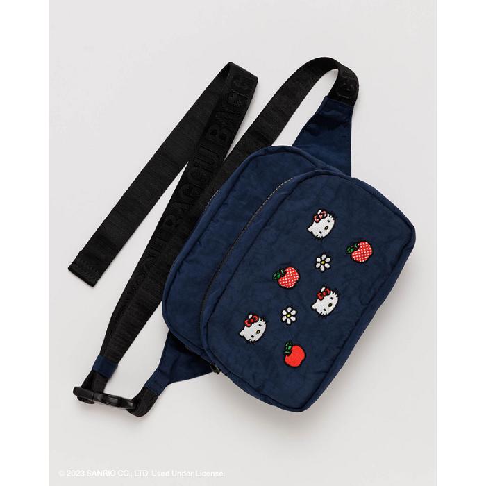 Navy Hello Kitty Hello Kitty x Baggu Embroidered Fanny Pack | CA_HK61965