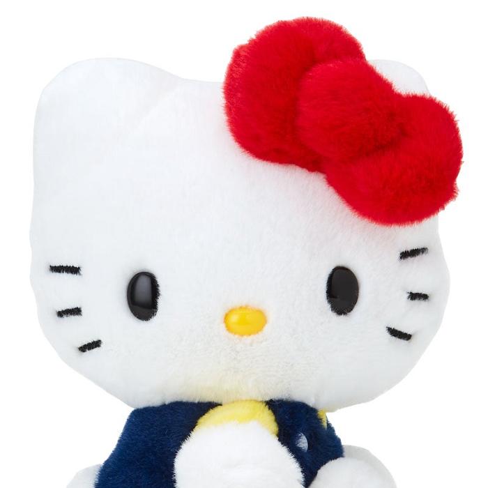 Navy / Red Hello Kitty Hello Kitty 50th Anniv. Plush Mascot (Dark Blue Overalls) | CA_HK90883