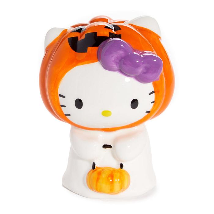 Orange Hello Kitty Hello Kitty Halloween Trick or Treat Ghost Ceramic Figurine | CA_HK53300