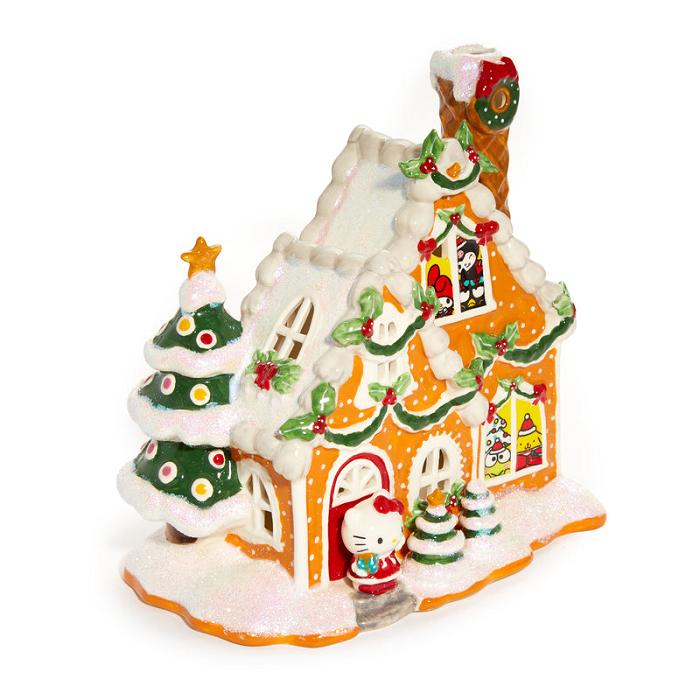 Orange Hello Kitty Hello Kitty and Friends Ceramic Gingerbread Candle House | CA_HK33714