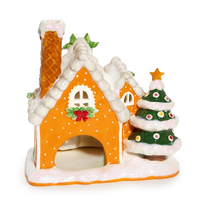 Orange Hello Kitty Hello Kitty and Friends Ceramic Gingerbread Candle House | CA_HK33714