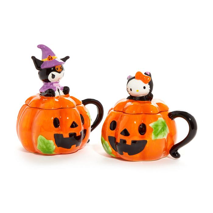 Orange Hello Kitty Hello Kitty and Kuromi Pumpkin Ceramic Mugs Gift Set | CA_HK90330