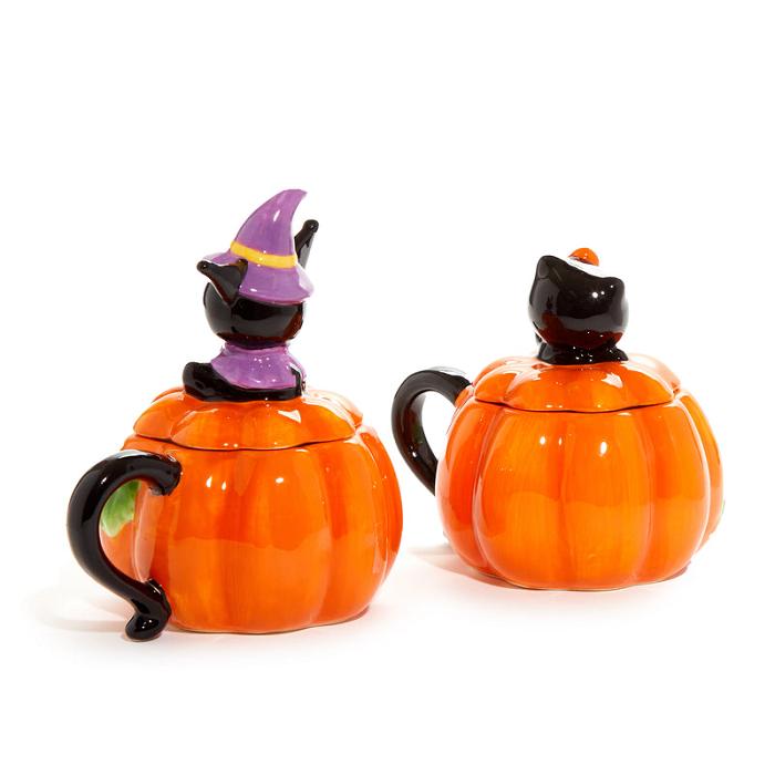 Orange Hello Kitty Hello Kitty and Kuromi Pumpkin Ceramic Mugs Gift Set | CA_HK90330