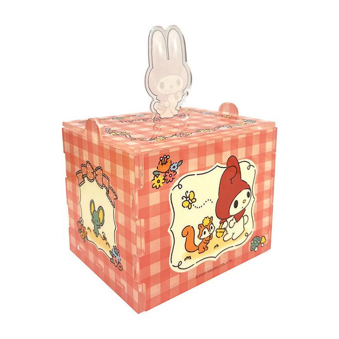 Orange Hello Kitty My Melody Acrylic Storage Case (Red Classic Gingham Series) | CA_HK20498