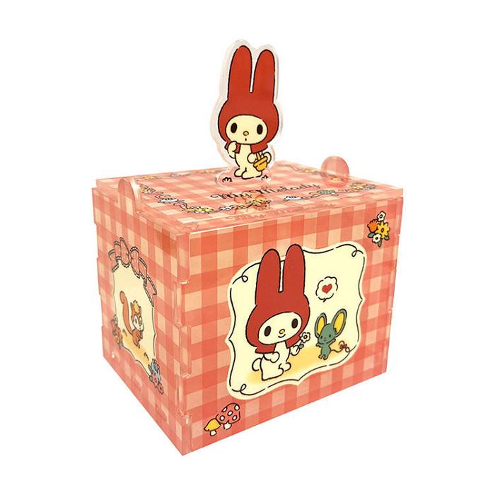 Orange Hello Kitty My Melody Acrylic Storage Case (Red Classic Gingham Series) | CA_HK20498