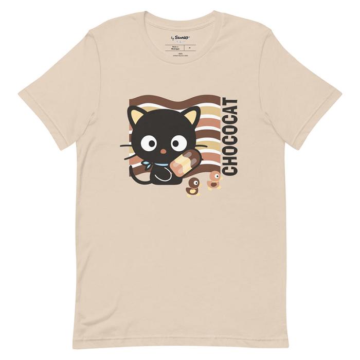 Pink Hello Kitty Chococat Neopolitan Ice Cream Tee | CA_HK71842