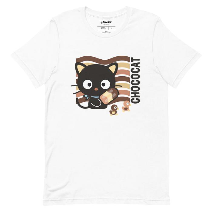 Pink Hello Kitty Chococat Neopolitan Ice Cream Tee | CA_HK71842