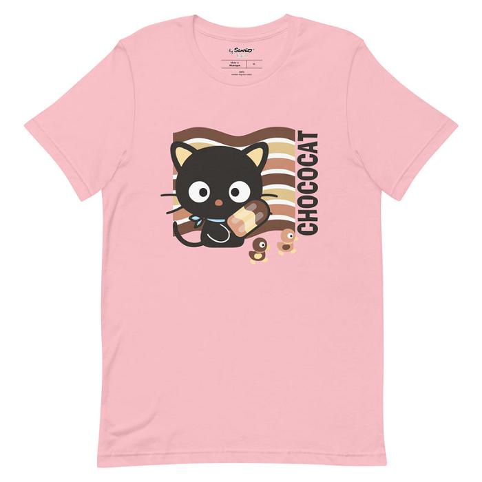 Pink Hello Kitty Chococat Neopolitan Ice Cream Tee | CA_HK71842