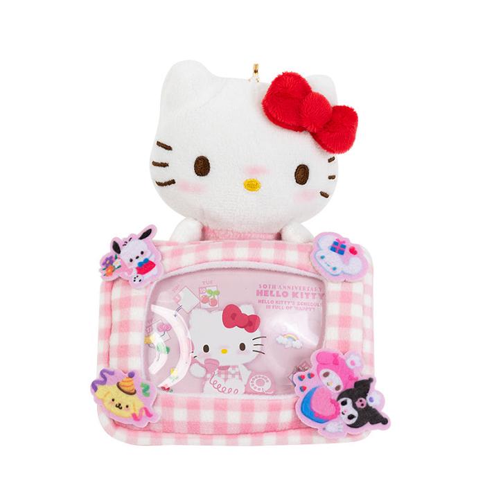 Pink Hello Kitty Hello Kitty 50th Anniv. Plush Mascot Badge Holder (Full of Happy Series) | CA_HK58740