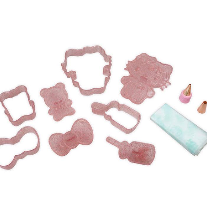 Pink Hello Kitty Hello Kitty 50th Anniversary Cookie Stamp and Frosting Set | CA_HK89328